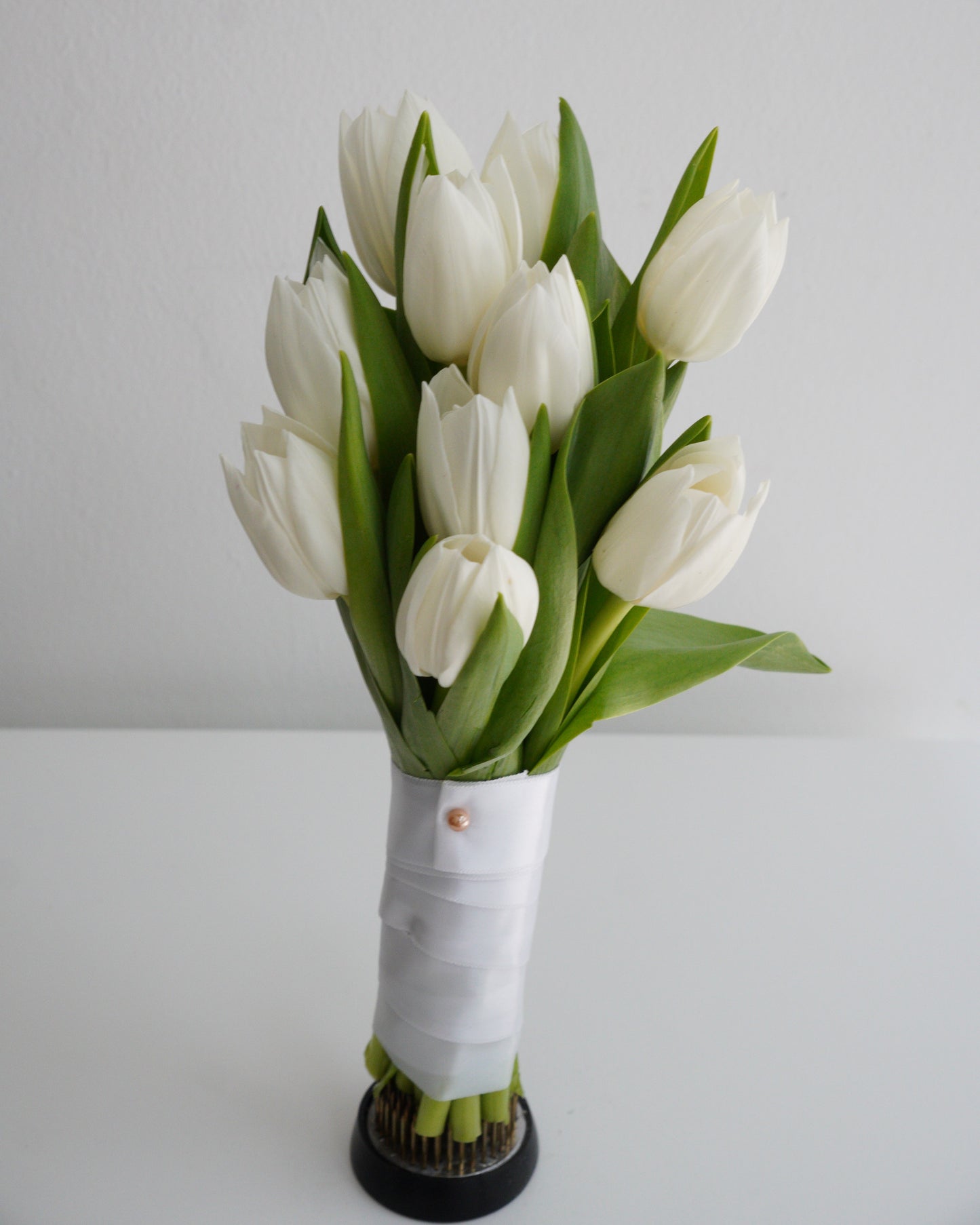 White Tulip Bridal Bouquet - Posie