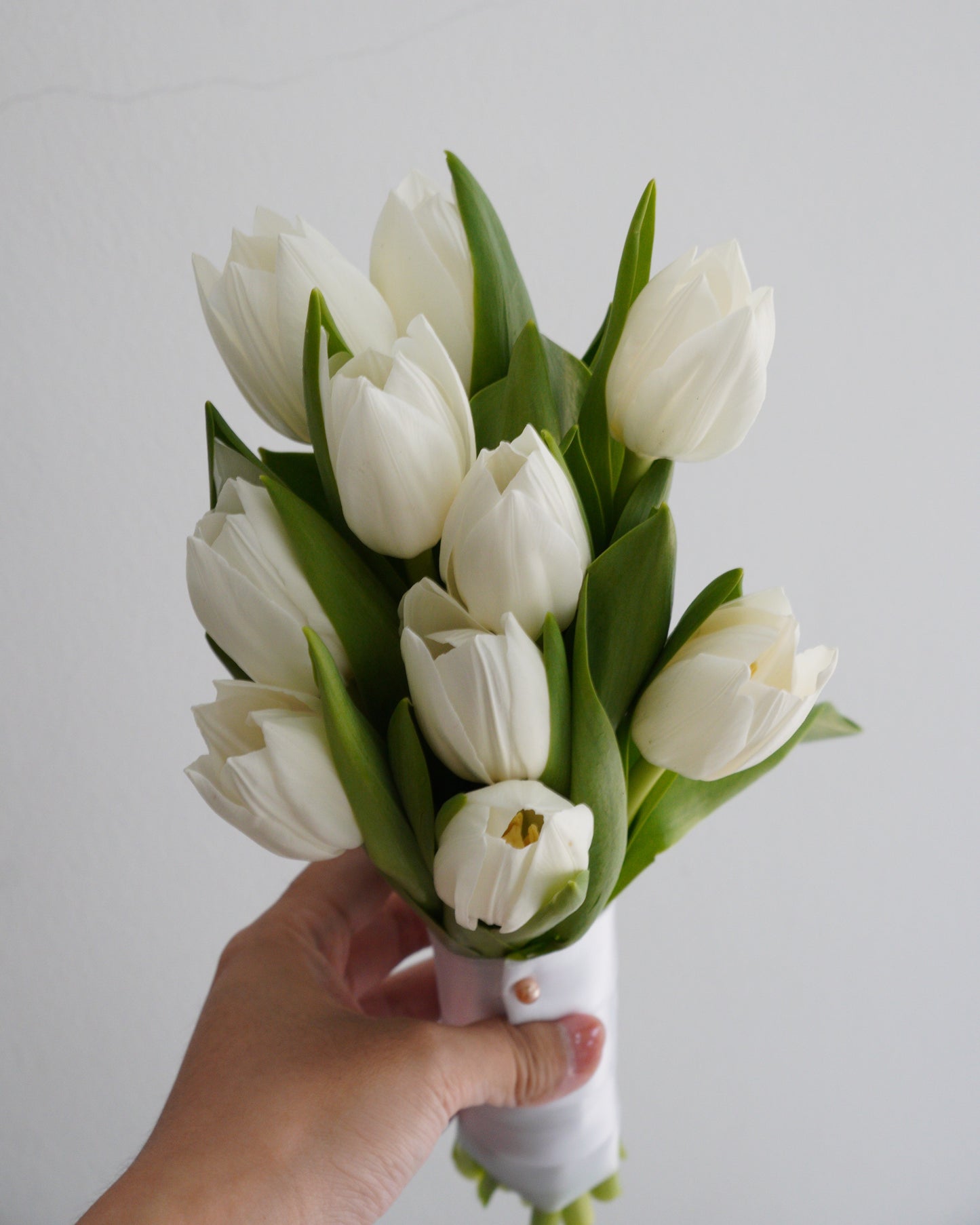 White Tulip Bridal Bouquet - Posie