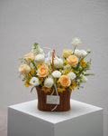Champagne Flower Basket - Fiore Arte