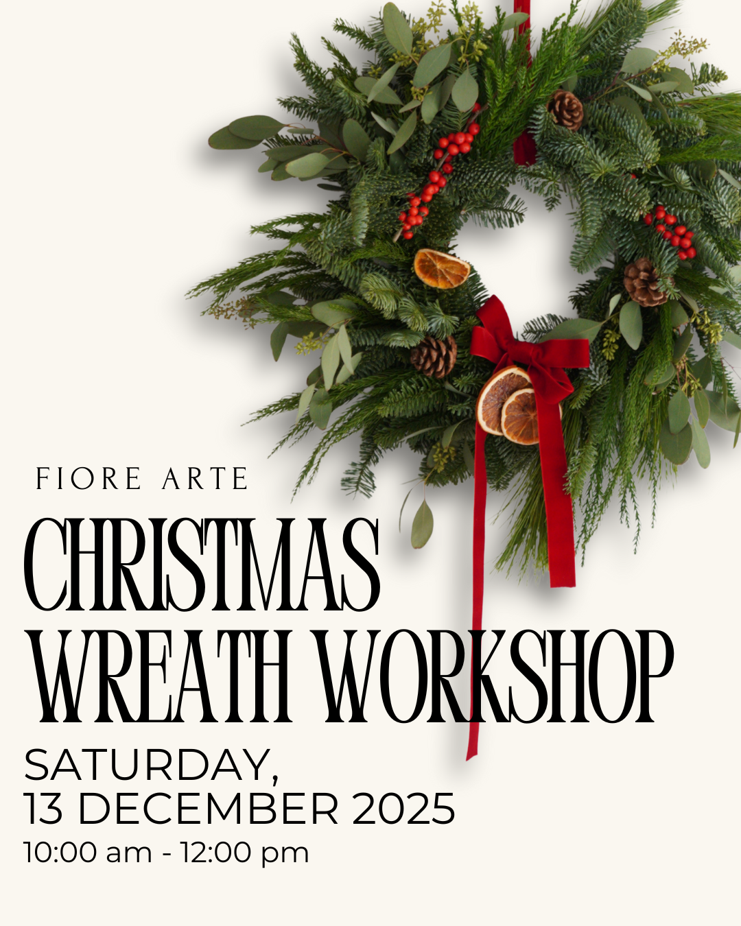 Christmas Wreath Workshop - 13 December 2025