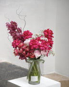 Juliette Fuchsia Vase Arrangement - Fiore Arte