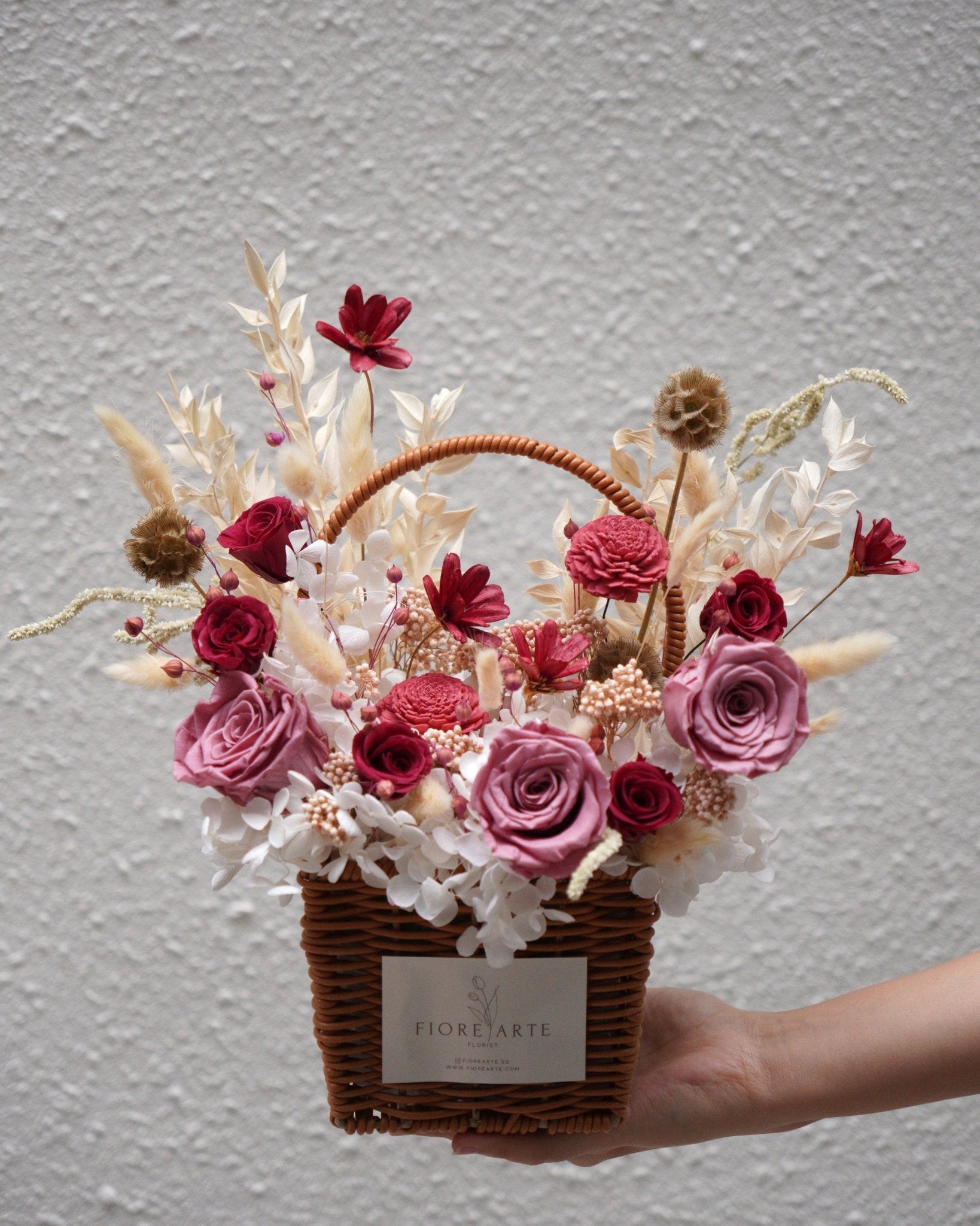 Scarlet Basket - Fiore Arte