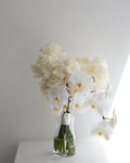 White Roses with Orchids Bridal Bouquet - Fiore Arte