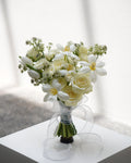 White Tulips and Roses Bouquet - Fiore Arte